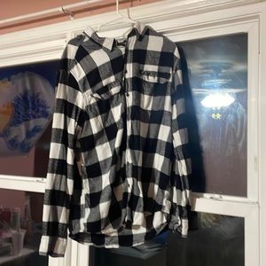 Black and white buffalo plaid